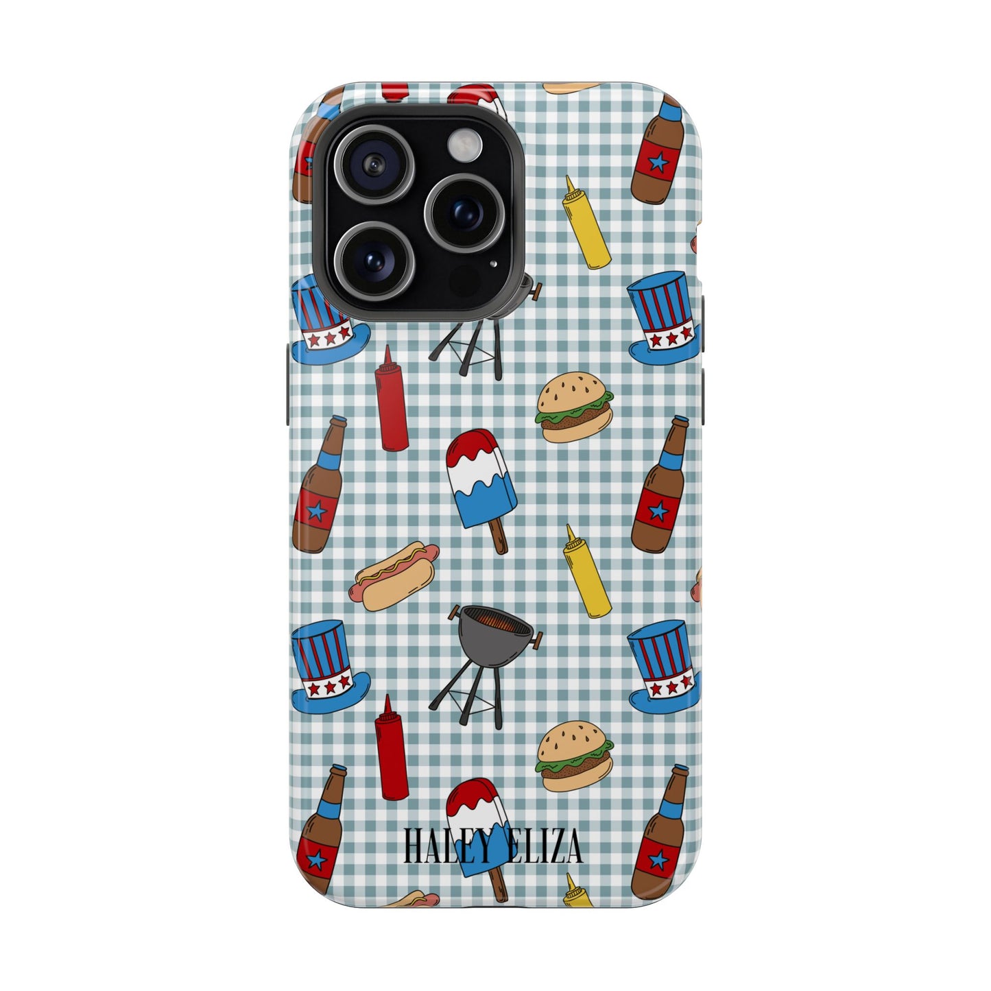 Patriotic BBQ Pattern MagSafe® tough case
