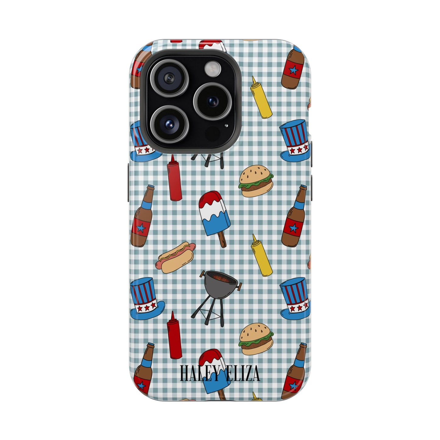 Patriotic BBQ Pattern MagSafe® tough case