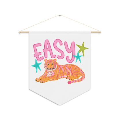Easy Tiger Pennant — Colorful Retro Tiger Wall Banner