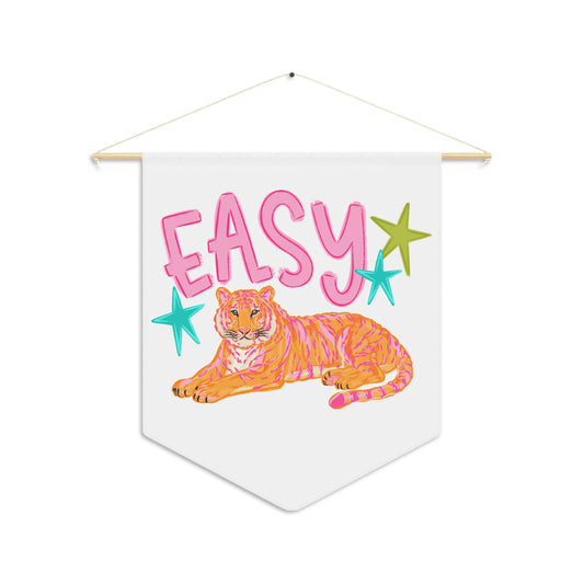 Easy Tiger Pennant — Colorful Retro Tiger Wall Banner