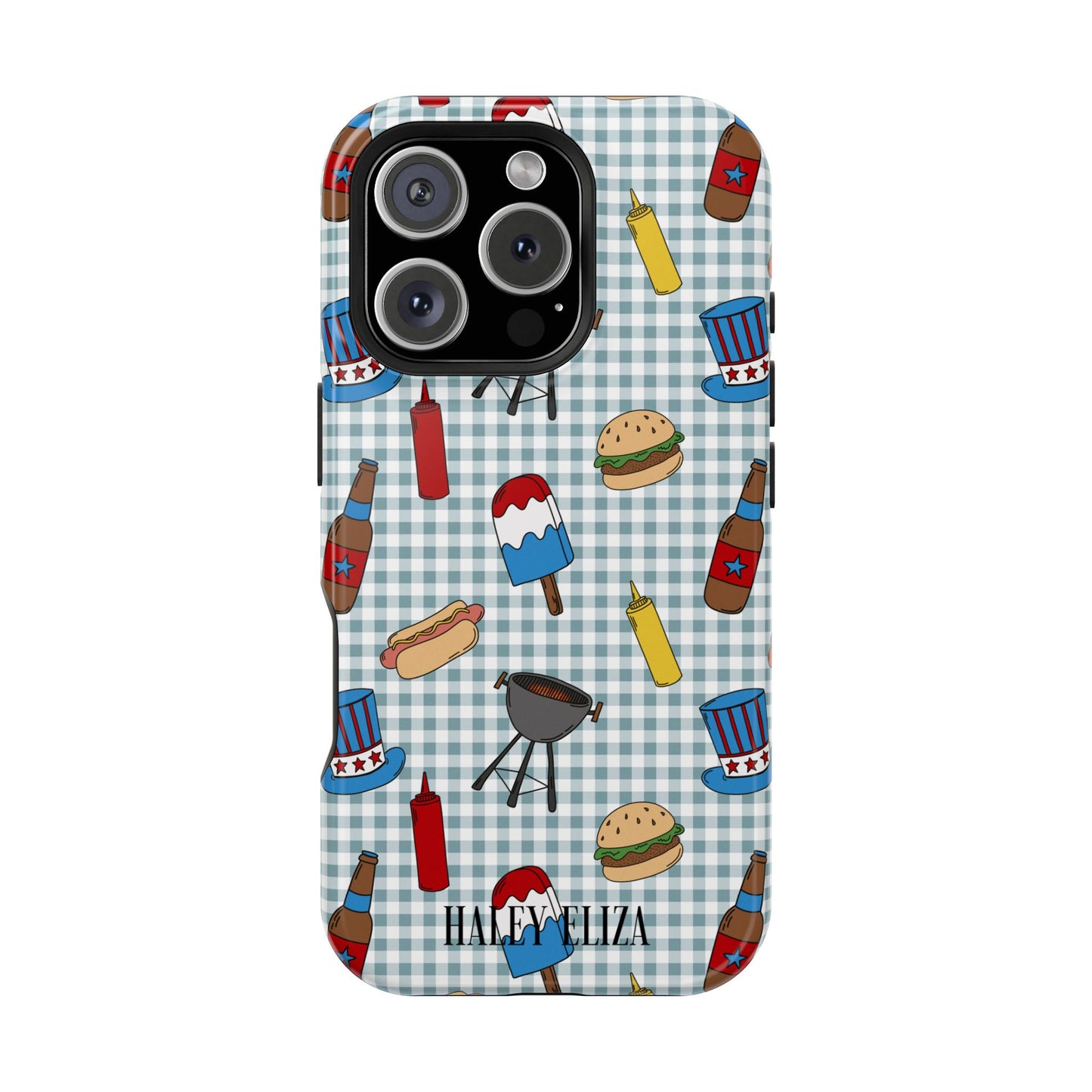 Patriotic BBQ Pattern MagSafe® tough case