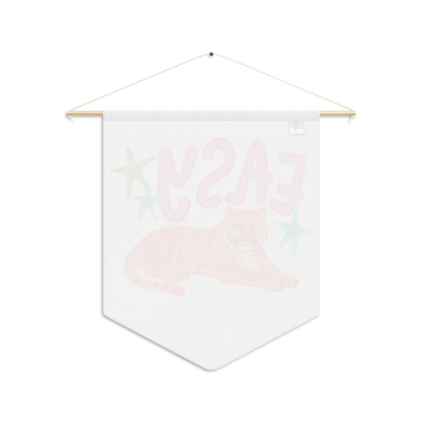 Easy Tiger Pennant — Colorful Retro Tiger Wall Banner