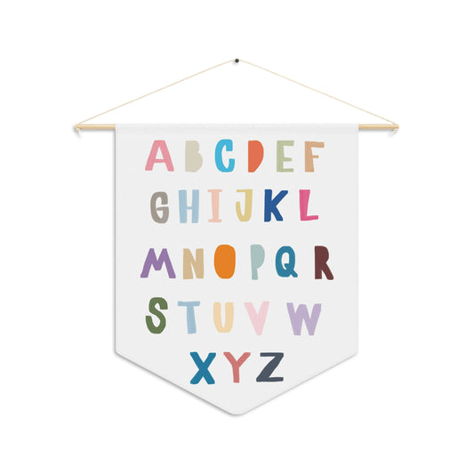 Alphabet Pennant Banner — Colorful Kids ABC Wall Decor for Nursery & Classroom
