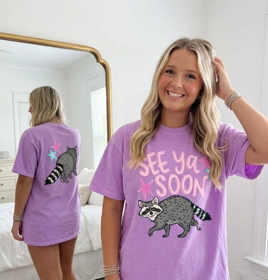 See Ya Soon Raccoon Comfort Colors T-Shirt