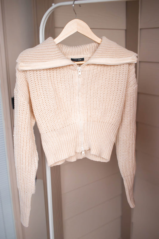 Aspen Knit Zip Sweater - medium