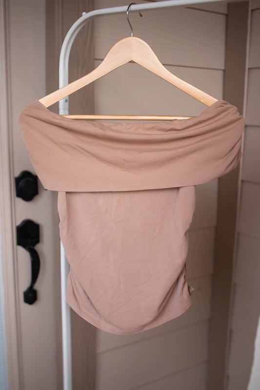 Mocha Muse Off Shoulder Top - medium