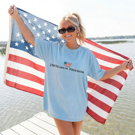250 Years of Freedom 4th of July Comfort Colors T-shirt