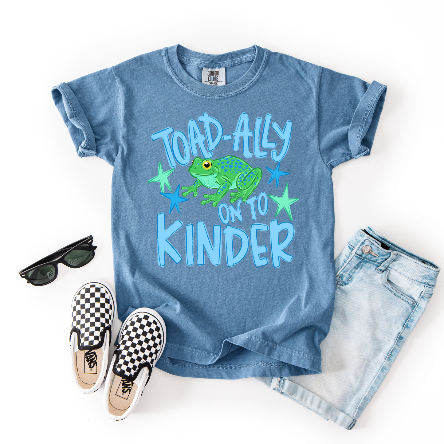 Toad-ally Onto Kinder CC Youth Tee - Blue