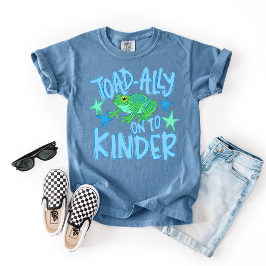 Toad-ally Onto Kinder CC Youth Tee - Blue