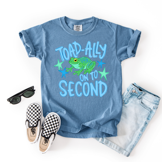 Toad-ally Onto Second CC Youth Tee - Blue